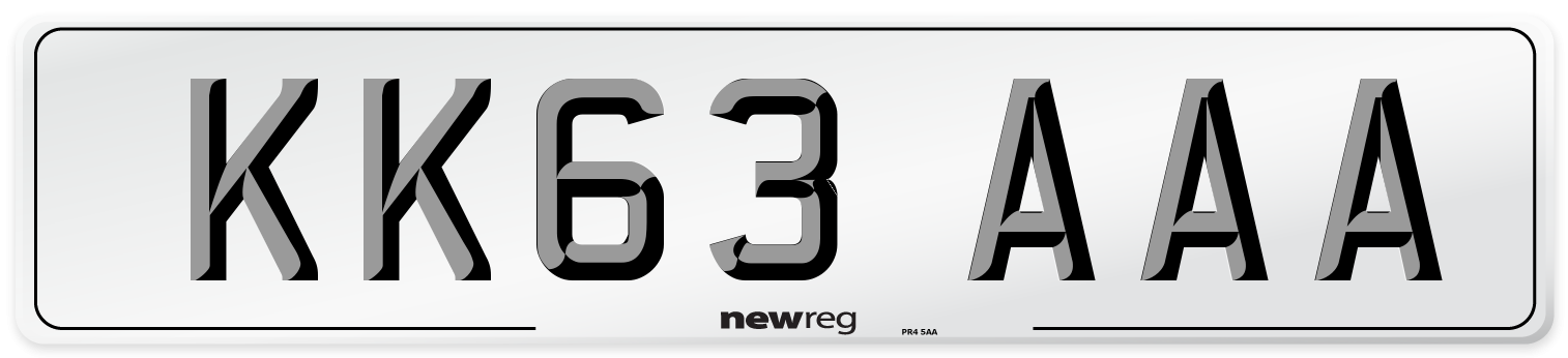 KK63 AAA Number Plate from New Reg